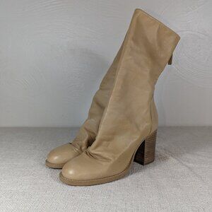 Free People Women's Elle Block Heel Leather Boots Size 38.5/US 8 VGUC